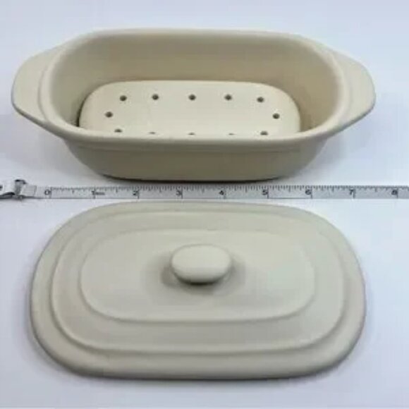 Petite Maison Wildly Delicious Ceramic Goat Cheese Baker Off White - Picture 1 of 7